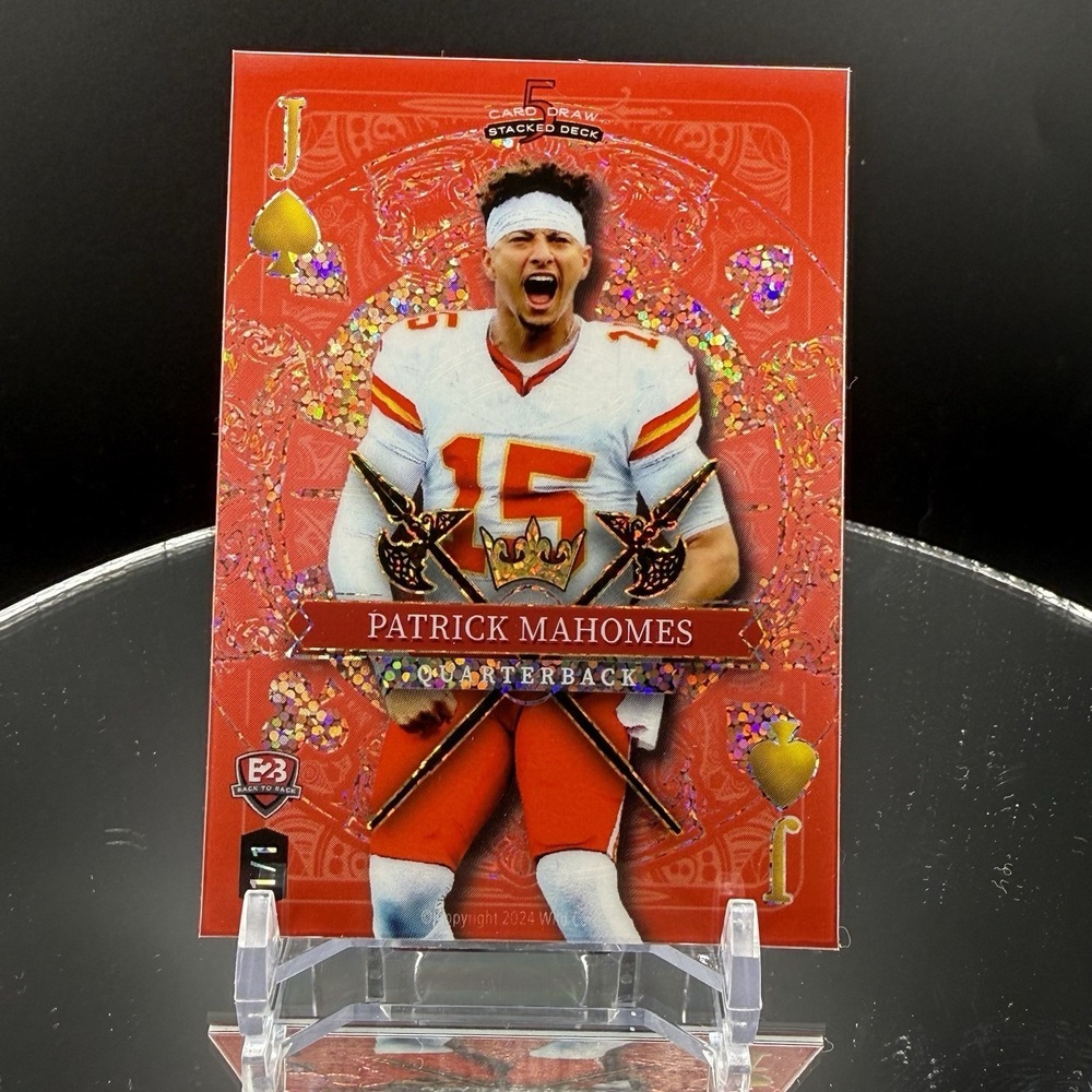 Wild Card Patrick Mahomes Josh Allen 1/1 Stacked Deck E3 Back 2 Back